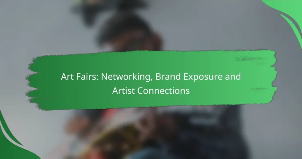 Art Fairs: Networking, Brand Exposure and Artist Connections