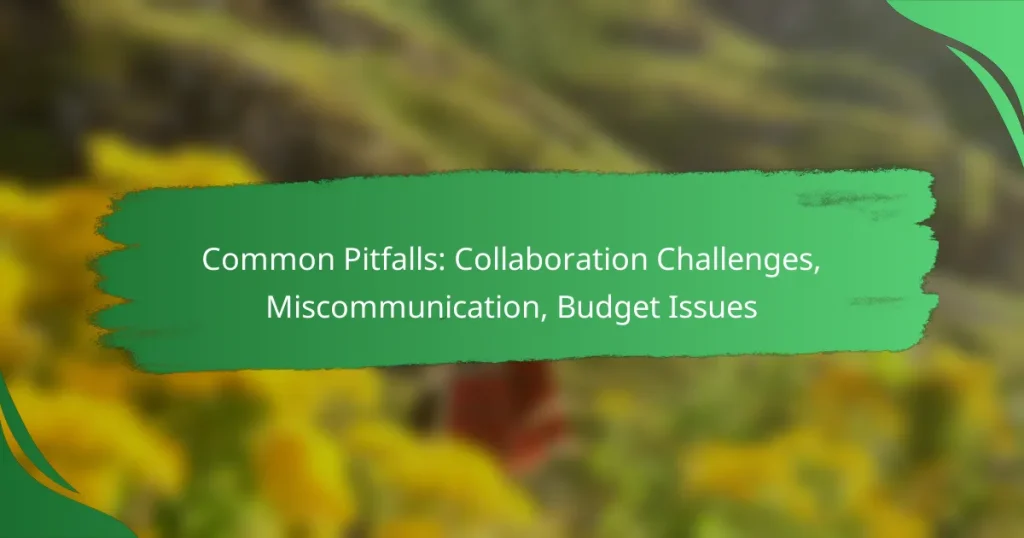 Common Pitfalls: Collaboration Challenges, Miscommunication, Budget Issues