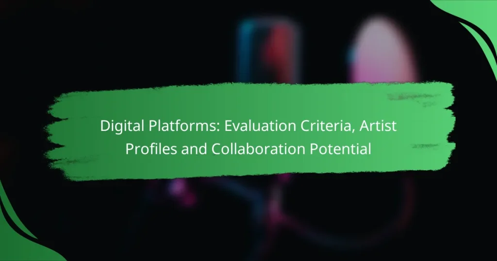 Digital Platforms: Evaluation Criteria, Artist Profiles and Collaboration Potential