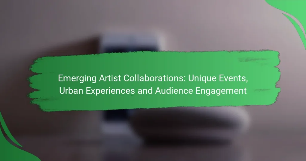 Emerging Artist Collaborations: Unique Events, Urban Experiences and Audience Engagement