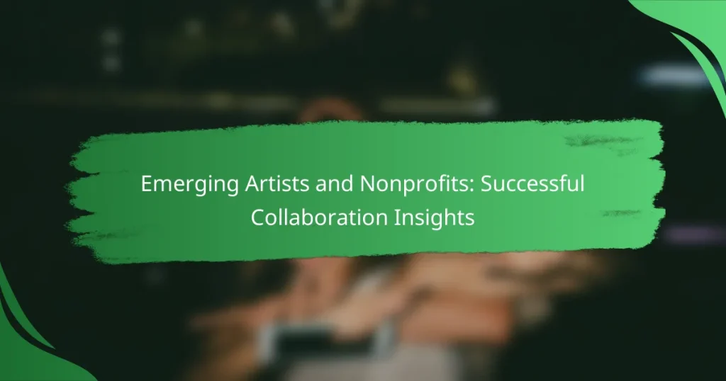 Emerging Artists and Nonprofits: Successful Collaboration Insights