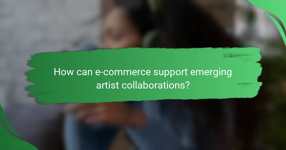 How can e-commerce support emerging artist collaborations?