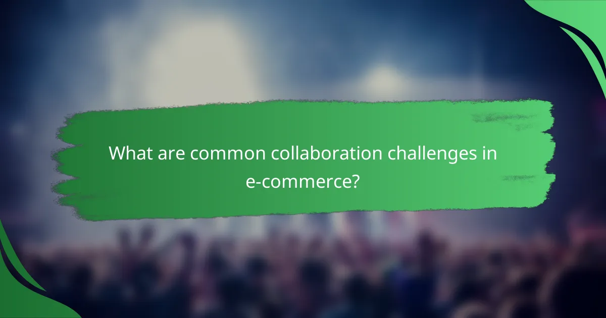 What are common collaboration challenges in e-commerce?
