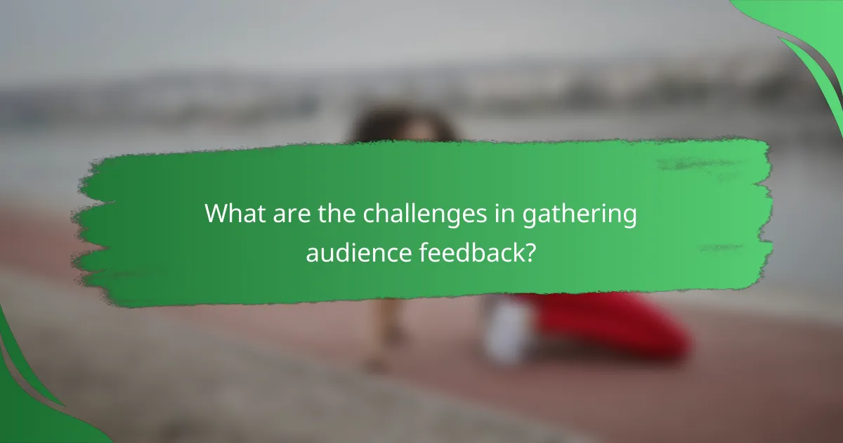 What are the challenges in gathering audience feedback?